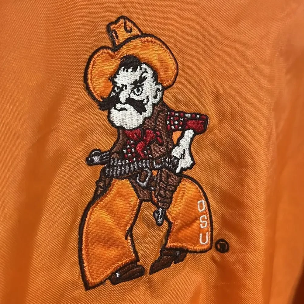 🔥🏈 True Vintage OKLAHOMA STATE COWBOYS Pro Player Lined Performance Jacket EUC